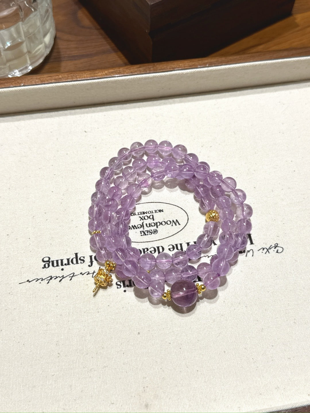Amethyst Double Wrap Bracelet · Violet Ripples