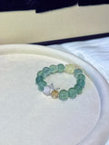 Green Fluorite & Citrine Bracelet – natural crystal bracelet by JINGLUNA