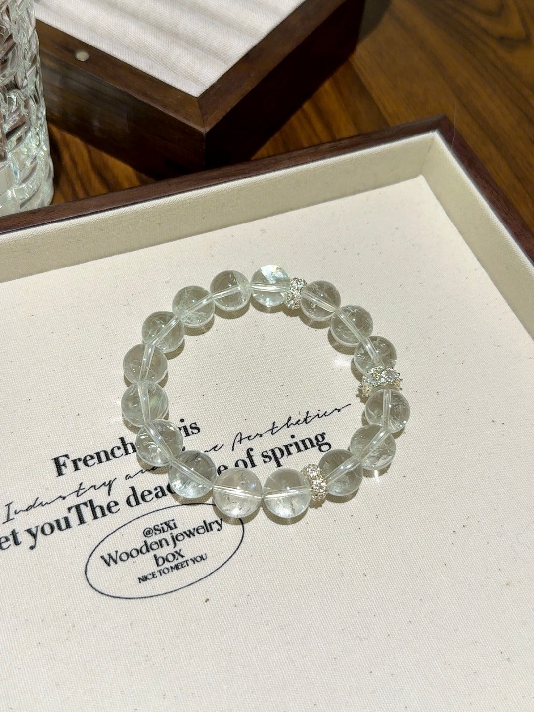 Green Quartz Bracelet – natural crystal bracelet by JINGLUNA