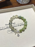 Xiuyan Jade & Lemon Quartz Bracelet – natural crystal bracelet by JINGLUNA