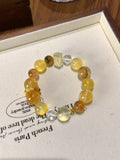 Yellow Gemstone Mix Bracelet – natural crystal bracelet by JINGLUNA