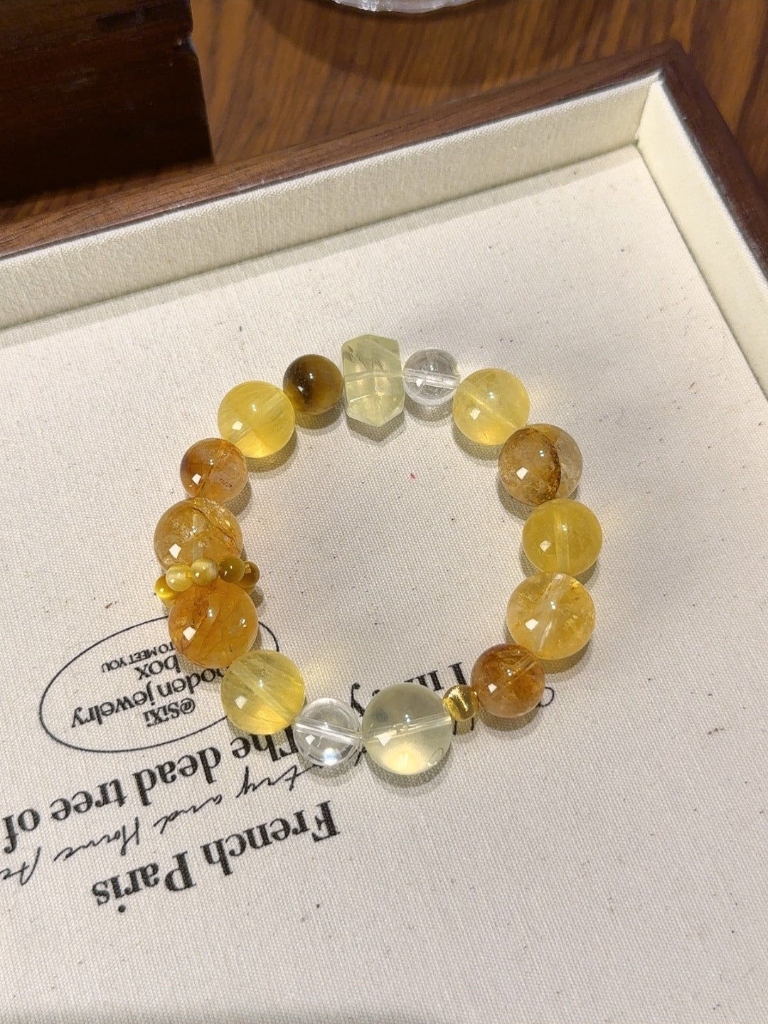 Yellow Gemstone Mix Bracelet – natural crystal bracelet by JINGLUNA