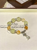 Citrine & Golden Hematoid Quartz Bracelet – natural crystal bracelet by JINGLUNA