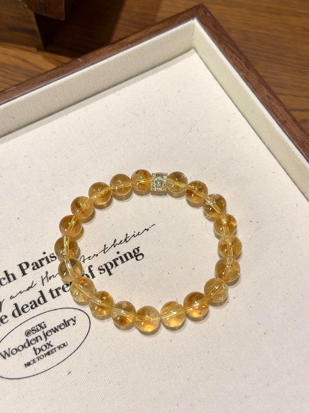 Big Citrine Bracelet – natural crystal bracelet by JINGLUNA