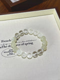White Moonstone, Clear Quartz & White Phantom Bracelet – natural crystal bracelet by JINGLUNA