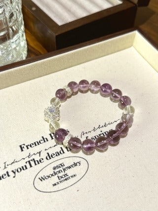 Amethyst & Clear Quartz Bracelet · Pure Calm