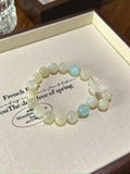 White Moonstone & Aquamarine Tara Bracelet · Inner Peace