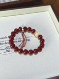 Cinnabar Lucky Cat Bracelet · Calm Guardian