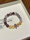 Purple & Gold Gemstone Mix Bracelet · Calm Luxury