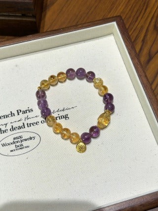 Amethyst & Citrine Bracelet · Clear Mind