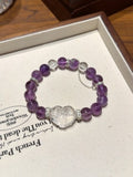 Amethyst & Clear Quartz Fox Bracelet · Soothing Love