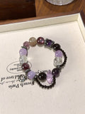 Herkimer & Purple Gemstone Mix Bracelet · Starlight Shield
