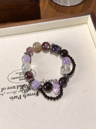 Herkimer & Purple Gemstone Mix Bracelet · Starlight Shield