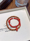 Cinnabar & Sandalwood Fox Multi-Wrap · Intuition