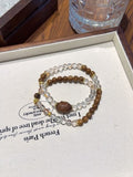 Dainty Clear Quartz & Agarwood Bracelet · Quiet Reset