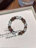 Clear Quartz & Agarwood Bracelet · Evening Calm